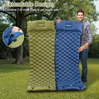 Night Cat Backpacking Tents with 2 Pack Inflatable Sleeping Pad for 2 Persons Outdoors Easy Clip Setup Tent Camping Combo Set