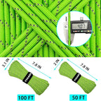 VVAAGG Reflective Paracord Rope 100FT, 7 Strand Nylon para Cord Lanyard Utility 550 Parachute Cord, 4mm Thin Tent Rope for Outdoor Camping Hiking