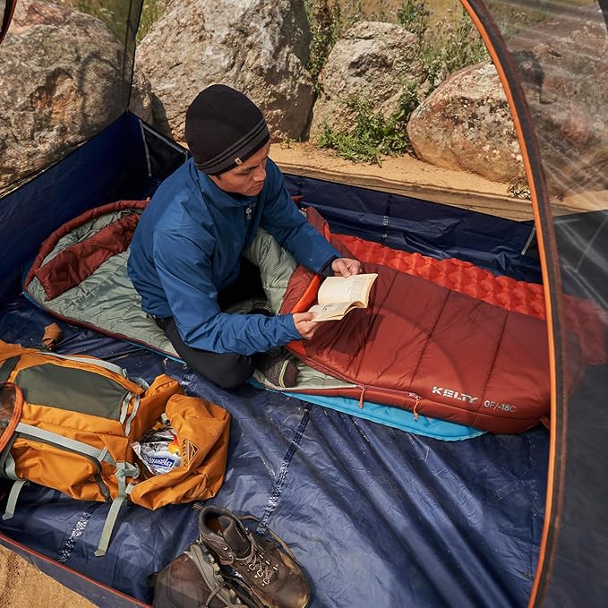 Kelty Cosmic Synthetic Fill 0 Degree Backpacking Sleeping Bag, Regular – Compression Straps, Stuff Sack Included