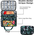 Soft Collapsible Insulated Sided Cooler - 60 Can Large Leakproof Picnic Beach Meal Prep Portable Travel Cooler for Shopping, Kayaking, Road Trips