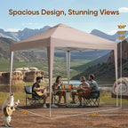 Quictent 10x10 Pop Up Canopy Tent - Instant Setup Gazebo for 1 Person, Portable & Compact, Waterproof & UV Protection, Ideal for Camping, Beach, Parties, Markets and Outdoor Events