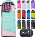 PTEROMY Sleeping Bags for Adults, Lightweight and Machine Washable, Water Resistant Backpacking Camping Sleeping Bag for Warm Cold Weather, Camping Essentials for Hiking Travel