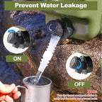 3 Gallon Water Jug, Portable Camping Water Jug Dispenser with Spigot, Leak-Proof Water Storage Containers for Camping, Outdoor, RV, BPA Free Emergency Water Tank, Green
