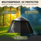 CloudCamp Inflatable Tents for Camping- 6 People Waterproof Oxford Fabric(210D), Quick Setup Air Tent with Manual & Battery Pump, UV Protection, 4-Season Inflatable Tent
