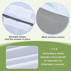 4Pcs Canopy Sidewall for 10x10 Canopy Frame Enclosure Wall with Mesh Window Replacement Side Wall for 10x10 Pop up Tent Outdoor Party, No Frame or Top(White)