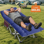 ABORON Heavy-Duty Folding Guest Bed for Adults, 500lb Capacity, Portable Extra Cot with 1217D Double Layer, Ideal for Indoor Guest Stays & Temporary Home Use