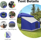 KAMPKEEPER Canopy Side Tent, Camping Canopy Tent for 10x10 Pop Up Canopies, Cube Tents, Gazebo Room Compatible with 10' Wide Canopies(Canopy Not Included)