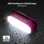 BougeRV Movable Area Light, Rechargeable Camping Lantern, 3200mAh Portable Camping Light, IP65 Waterproof, Camp Lamp for Tent, Power Outages, Emergency, Outdoor(Magenta)