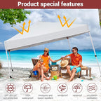 CABIHOME Quick Setup Pop Up Canopy Tent 10x10ft – Waterproof Outdoor Gazebo Shelter with Mesh Sidewalls & Mosquito Netting, Portable Folding Tent for Camping, Patio, Backyard, Events