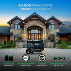 DuroMax XP15000HX+ 15,000-Watt Electric Start Dual Fuel EFI Portable Generator