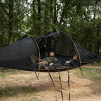 Night Cat Triangle Hammocks 2-Persons: Lay Flat 3 Point Hammock Tent with Bug Net Rainfly 13ft 440 LBS