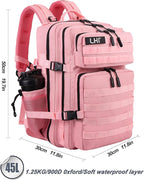 LHI Military Tactical Backpack for Men and Women 45L Army 3 Days Assault Pack Bag Large Rucksack with Molle System