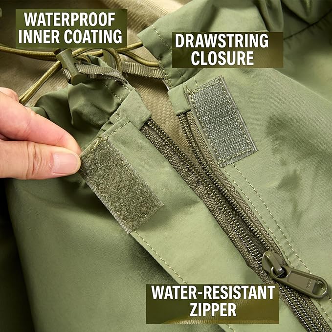 MT Military Modular Sleeping System, 3-Layer, Cold Weather Sleeping Bag, Waterproof Bivy Cover, Vacuum Compression Sack