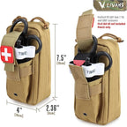 Tactical MOLLE Medical Pouch, Rip-Away EMT First Aid Pouch IFAK Trauma Kit Everyday Carry Survival Bag Include Cross Patch