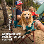 Kelty Loveseat Oversized 2-Person Heavy Duty Folding Camp Chair, Double Seat for Soccer Games, Tailgating, Beach Days (Regular Height/Bungee)