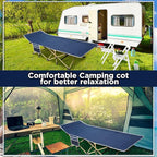 Wenqik 2 Pack 450lbs Max Load Camping Cot for Adults with Carry Bag Portable Folding Outdoor Sleeping Cot Heavy Duty Bed for Traveling Camp Military Office Nap Beach Home Lounging