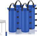 4 Sand Bags for Weight, Heavy Duty Sandbags for Canopy Legs, Extra Large Pop Up Tent Weights, Canopy Weight Bags for Gazebo, Outdoor Sun Shelter, Umbrella - Blue, 6"×20", Without Sand
