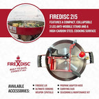 FIREDISC 215 Limited Edition Ultra Portable Tabletop Propane Cooker in Fireman Red TCGFD215R, 16.5-in. Plow Disc Camping Stove is an Ideal Portable Stove, Tailgate Grill, or Propane Outdoor Cooking