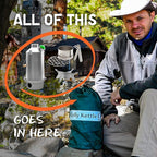 Kelly Kettle Base Camp Stainless Steel Basic Kit 54 oz.(1.6 LTR) Large Stainless Steel Camp Kettle, Lightweight Camping Kettle with Whistle, Camp Stove for Fishing, Hunting, Hiking, Survival Gear