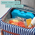 Cool Coolers by Fit + Fresh, XL Cooler Ice Block, Large and Powerful Ice Pack, Perfect for Insulated Cooler, Beach Bag, Backpack Cooler & Travel, 1PK, Blue