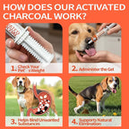 Activated Charcoal First Aid Kit -Emergency Support for Dogs, Cats & Puppies, Natural Charcoal Formula for Digestive Balance, Camping & Home Essential Oral Anti Diarrhea Digestive (60ml 2Tubes)