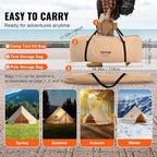 VEVOR Canvas Tent Bell, Yurt 4 Seasons for Camping with Stove Jack, Breathable Holds up to 4 People, Family Camping Outdoor Hunting Party