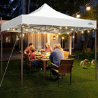 COBIZI 10x10 Pop Up Canopy Tent Heavy Duty with 4 Sidewalls, Commercial Easy Up Instant Canopy Outdoor for Events Party Wedding, All Weather Waterproof UV 50+ with Carry Bag (Leg Upgraded), White