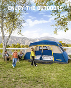 FanttikOutdoor Camping Tent 4/6/8/10 Person Instant Cabin Tent Setup in 60 Seconds with Rainfly & Windproof Portable with Carry Bag for Family Camping & Hiking, Upgraded Ventilation