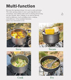 Boundless Voyage Camping Cookware Lightweight Cooking Pot Set Titanium Pot Portable for Outdoor Cooking Traveling Hiking Trekking Backpacking, 1-5 Person