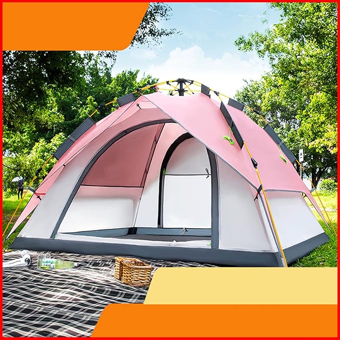 Lightweight Double Layer Camping Tent, Ventilated Design with Storage Bag for Backpacking Hiking 2 Person Portable Tent