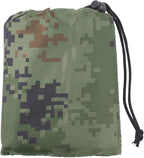 Tent Tarp for Camping - Rain Shelter with 6 Tie Points, Hiking Tarp with Tie Points, Backpacking Rain Fly, Beach Shade Tarp, Picnic Ground Cover, 100x145cm, 210T Polyester(Camouflage)