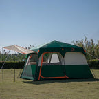 KTT Extra Large Tent 10-12-14 Person(A),Family Cabin Tents,2 Rooms,3 Doors and 3 Windows with Mesh,Straight Wall,Waterproof,Double Layer,Big Tent for Outdoor,Picnic,Camping,Family Gathering