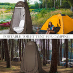 Your Choice Pop Up Privacy Shower Tent, 3.9 x 3.9 x 6.2FT Portable Camping Changing Room, Instant Setup Outdoor Shelter with Silver Coating, Vent Window & Carry Bag for Beach, Hiking & RV | Portable, for Camping, Beach, Hiking, with Carry Bag, Quick Setup