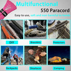 VVAAGG Reflective Paracord Rope 100FT, 7 Strand Nylon para Cord Lanyard Utility 550 Parachute Cord, 4mm Thin Tent Rope for Outdoor Camping Hiking