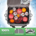 MIYCOO Soft Double Deck Cooler Bag - 60-Can Leakproof Insulated Portable Lunch Cooler, Extra Large Expandable Ice Chest Cooler for Beach, Picnic, Camping, Shopping
