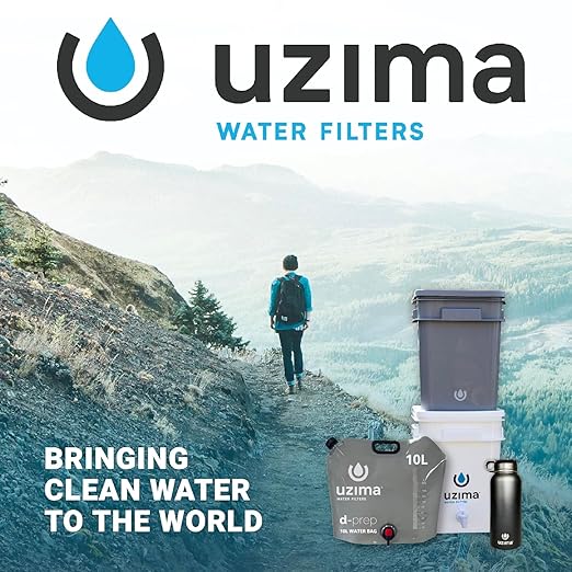 Uzima D-Prep Emergency Water Bag – 10L Collapsible Water Storage for Camping, Hiking, Survival, and Disaster Kits – Portable Water Storage Container