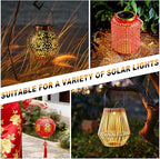Solar Light Replacement Top 4 Pack Used to Replace Broken Solar Lantern Parts It Works with Openings from 2.45 Inches All The Way Up to 3.3 Inches