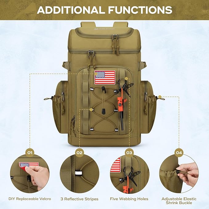 Maelstrom Backpack Cooler,Soft Lightweight Leakproof Cooler Backpack,Men Women 35/50 Can Insulated Cooler Bag,Keeps Hot/Cold for Up to 16 Hours,Perfect for Camping, Beach