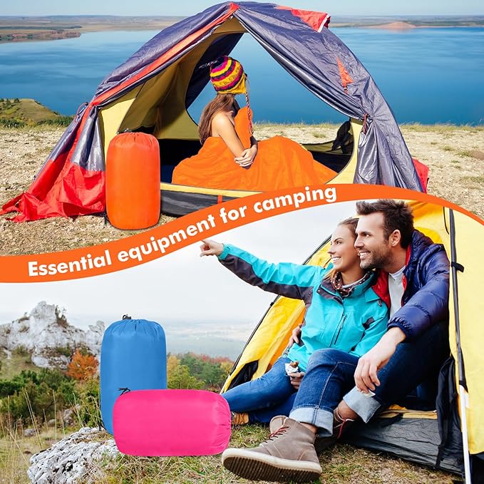 Macarrie 4 Pcs Bulk Sleeping Bags for Homeless Donation Shelter Adults 0 Degree Waterproof Backpack Bags with Compression Sack for Cold Weather Emergency Hiking Camping Warm
