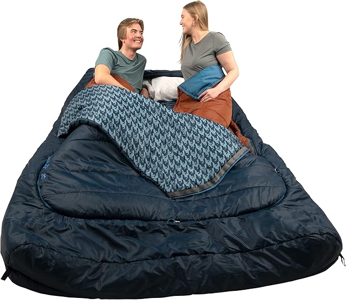 Kelty Tru.Comfort Doublewide 20 Degree Sleeping Bag – Two Person Synthetic Camping Sleeping Bag for Couples & Family Camping