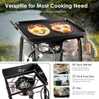 Red Mountain Valley One Burner Outdoor Portable Camping Gas Stove with Removable Legs, Portable Bag and Windshield, Camping Stove Propane for Cooking, CSA Certified, Outdoor Propane Burner