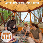 TIMBER RIDGE Easy Pop Up Gazebo Canopy Tent for Camping, 11.5 X 9.8 Ft Portable Instant Screenhouse, Pop Up Screened in Canopy with Netting for Backyard, Patio, Outdoor, Tailgating, Picnics, Orange