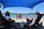 Beach Canopy Tent Sun Shade 9x8.5 FT – UPF50+ Portable Beach Tent Canopy with 2-Post Easy Setup, Lightweight Carry Bag – Camping, Picnic, Backyard & Travel Sun Shelter
