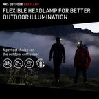 Ledlenser MH5 Rechargeable Outdoor Headlamp - Black, 400 Lumens - Ultra-Lightweight Design with Detachable Lamp Head - Advanced Focus System