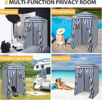 EAGLE PEAK Flex Ultra Compact 4x4 Pop-up Canopy, Sun Shelter, Changing Room, Portable Privacy Canopy Cabana for Pool, Fashion Photoshoots, or Camping, White/Blue