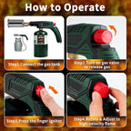 POWERFUL Grill Torch Charcoal Starter, Propane Searing Torch, Charcoal Lighter, Fire Starter, Sous Vide,Kitchen Lighter, BBQ Grill Torch Gun, Cooking Torch (Fuel Not Included)