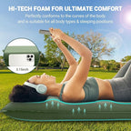Elegear CumbreX™ Self Inflating Sleeping Pad, Built-in Electric Pump 3.15" Ultra-Thick Memory Foam Camping Mattress Pad with Pillow Double Sleeping Pad for Camping R-Value 9.5 Foam Camp Pad - Queen