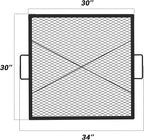 onlyfire Square Fire Pit Grill Grate, Heavy-Duty Steel Grate with Heat-Resistant Coating, Diamond Mesh & X-Marks Design for Outdoor BBQ, Camping, Backyard Gatherings - 30 inch