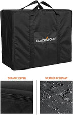 Blackstone 1722 Tabletop Griddle Cover & Carry Bag, 1722, Portable BBQ Grill Griddle Carry Bag & Cover for Travel - 600D Heavy Duty Weather Resistant - Blackstone Accessories, Black, 22 inch