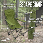 ALPS Mountaineering Escape Lounge Camping Chairs for Adults with Footrest and Adjustable Armrests, Sturdy Steel Frame, Compact Foldable Design, and Carry Bag